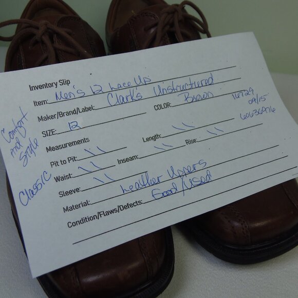 Clark's UNStructured Men's 12 Lace Up Brown Shoes Casual Date Eclectic Grandpa T - Picture 2 of 11